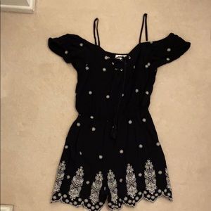 Black and white romper